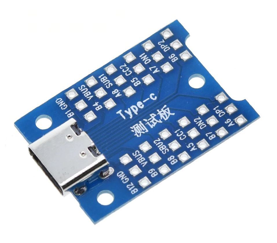 USB-C female connector 12-pin breakout module
